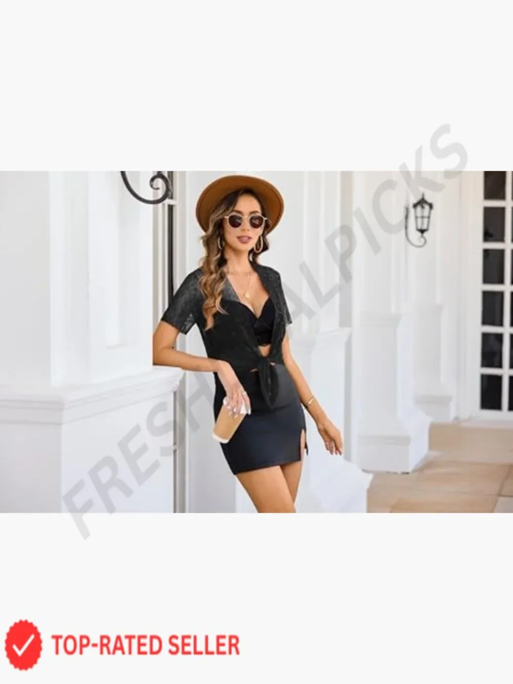 Sheer Bolero Cropped Cardigan Short Sleeve Tie Front Lightweight Shrug Women - Picture 4 of 7
